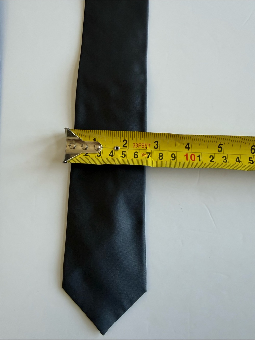 Ben Sherman Gray Necktie with Orange Logo Accent